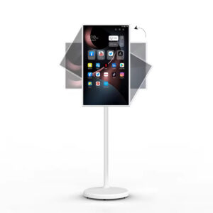 21.5 inch Rotatable Screen Portable Optional 4K Camera Wifi Tv Stand By Me Portable Mini Smart Tv LCD Display