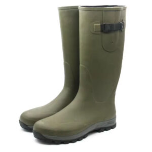 Wholesale fashionable high cut ladies long waterproof fishing gumboots men rubber hunting rain boots for adult