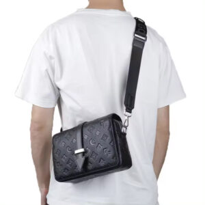 New Arrival Sling Bag Shoulder Bag Hot Fashion Black Custom PU Leather Tote Crossbody Bag For Man