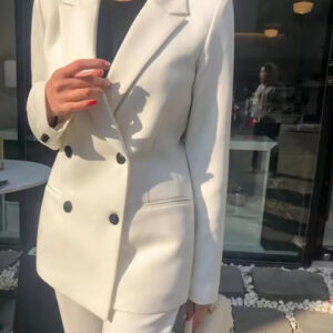 Designer Customized Best Quality White Women 2 Piece Prom Suits Set Blazer Pant Plus Size Dress