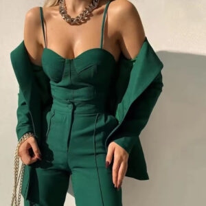 Fall 2023 women clothes casual fashion new women's two-piece set camisole loose casual pants solid color suit