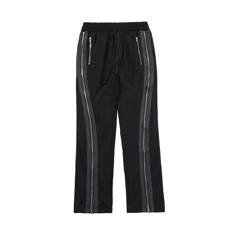Factory custom street zipper casual fashion loose jogging men's sports flair men pants loose flared men's sports pants